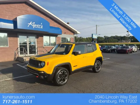 Yellow 2016 Jeep Renegade Trailhawk for sale in Chambersburg, PA