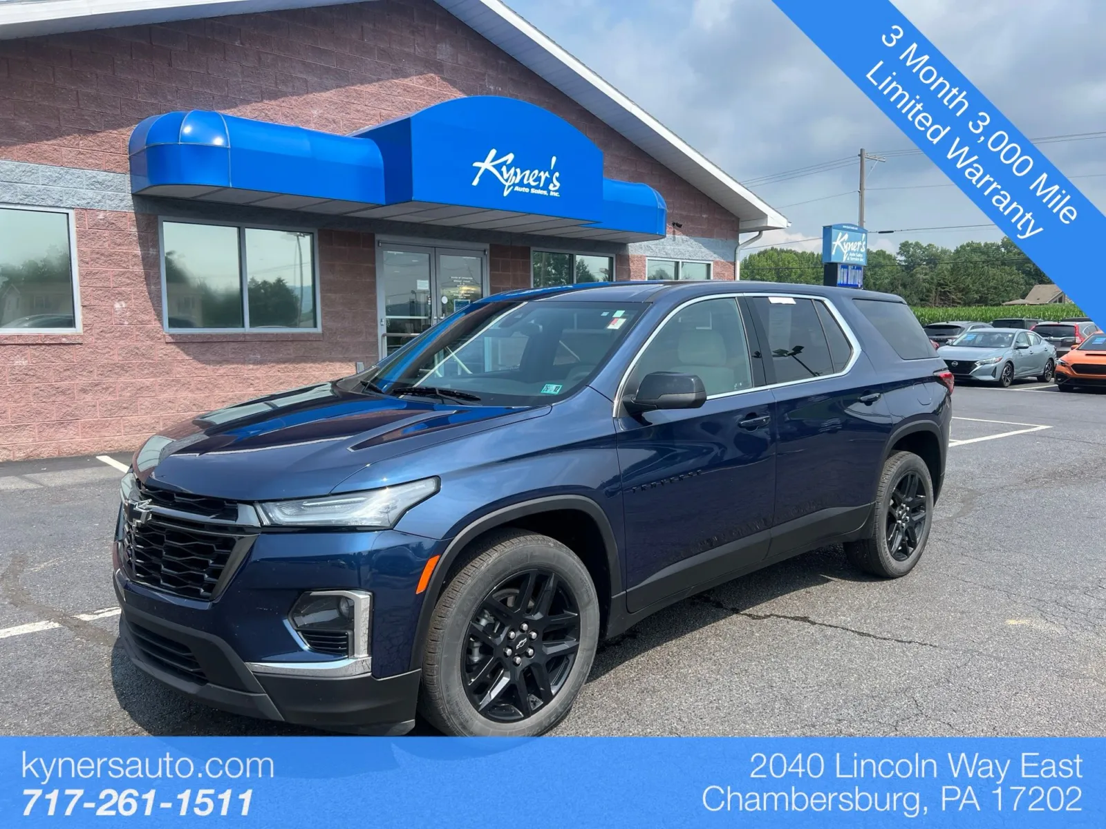 Blue 2022 Chevrolet Traverse LS for sale in Chambersburg, PA