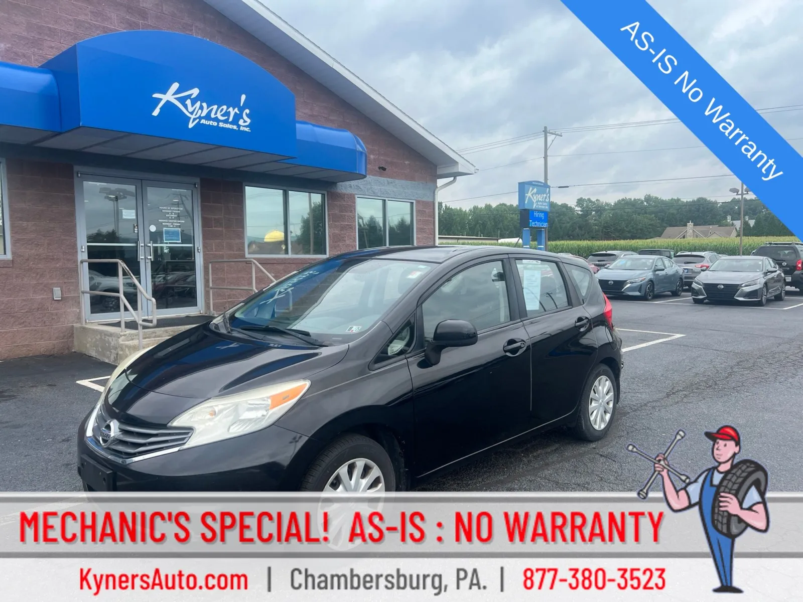 Black 2014 Nissan Versa Note SV for sale in Chambersburg, PA