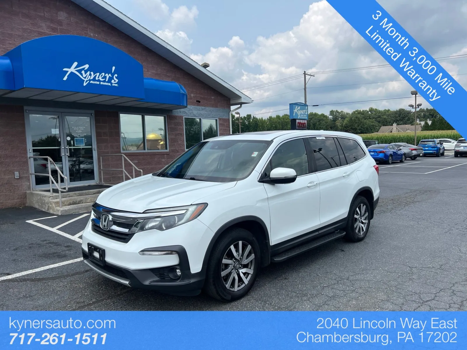 White 2021 Honda Pilot EX-L for sale in Chambersburg, PA
