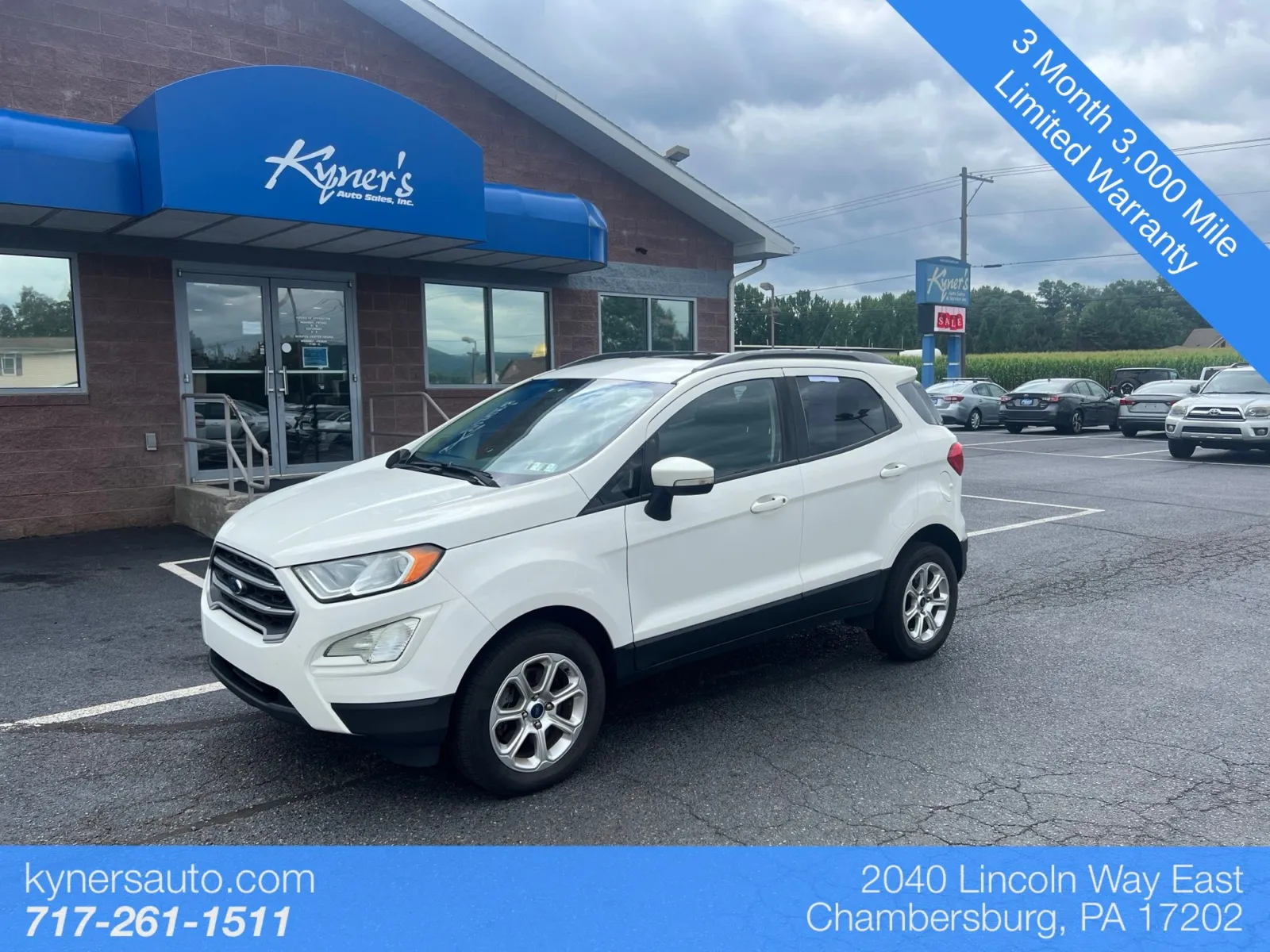White 2018 Ford EcoSport SE for sale in Chambersburg, PA