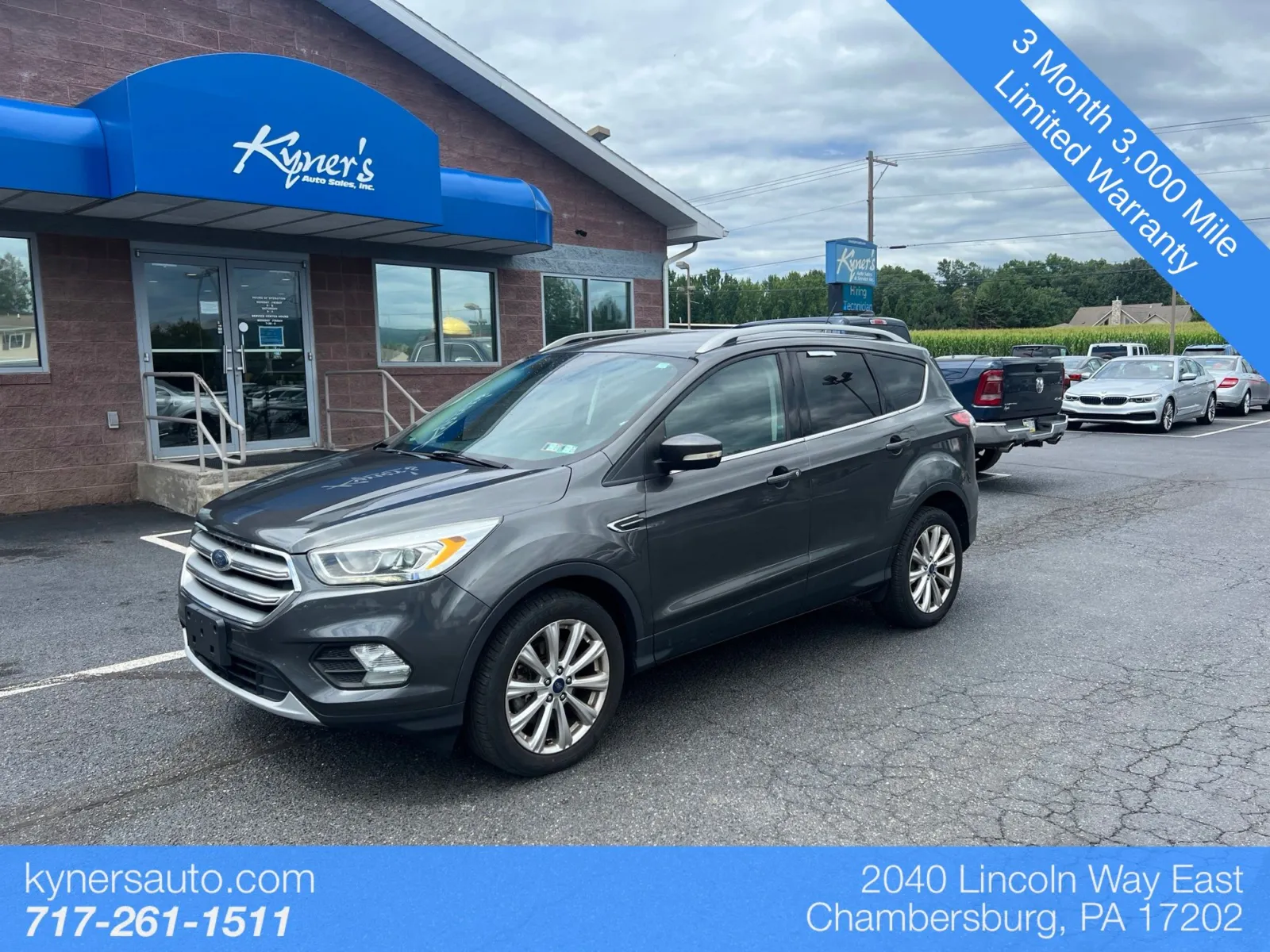 Gray 2017 Ford Escape Titanium for sale in Chambersburg, PA