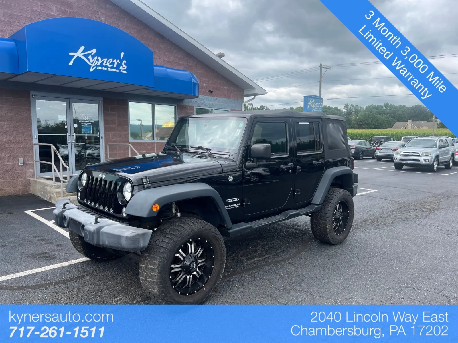 Black 2016 Jeep Wrangler Unlimited Sport for sale in Chambersburg, PA