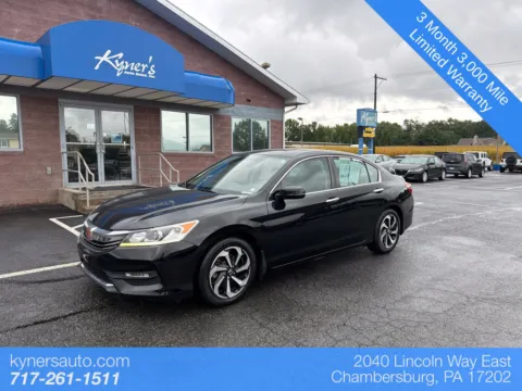 Black 2016 Honda Accord EX for sale in Chambersburg, PA