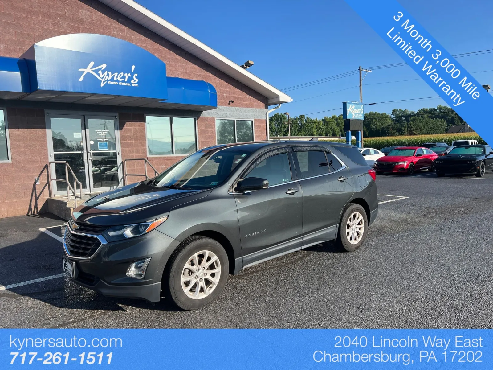 Gray 2019 Chevrolet Equinox LT for sale in Chambersburg, PA