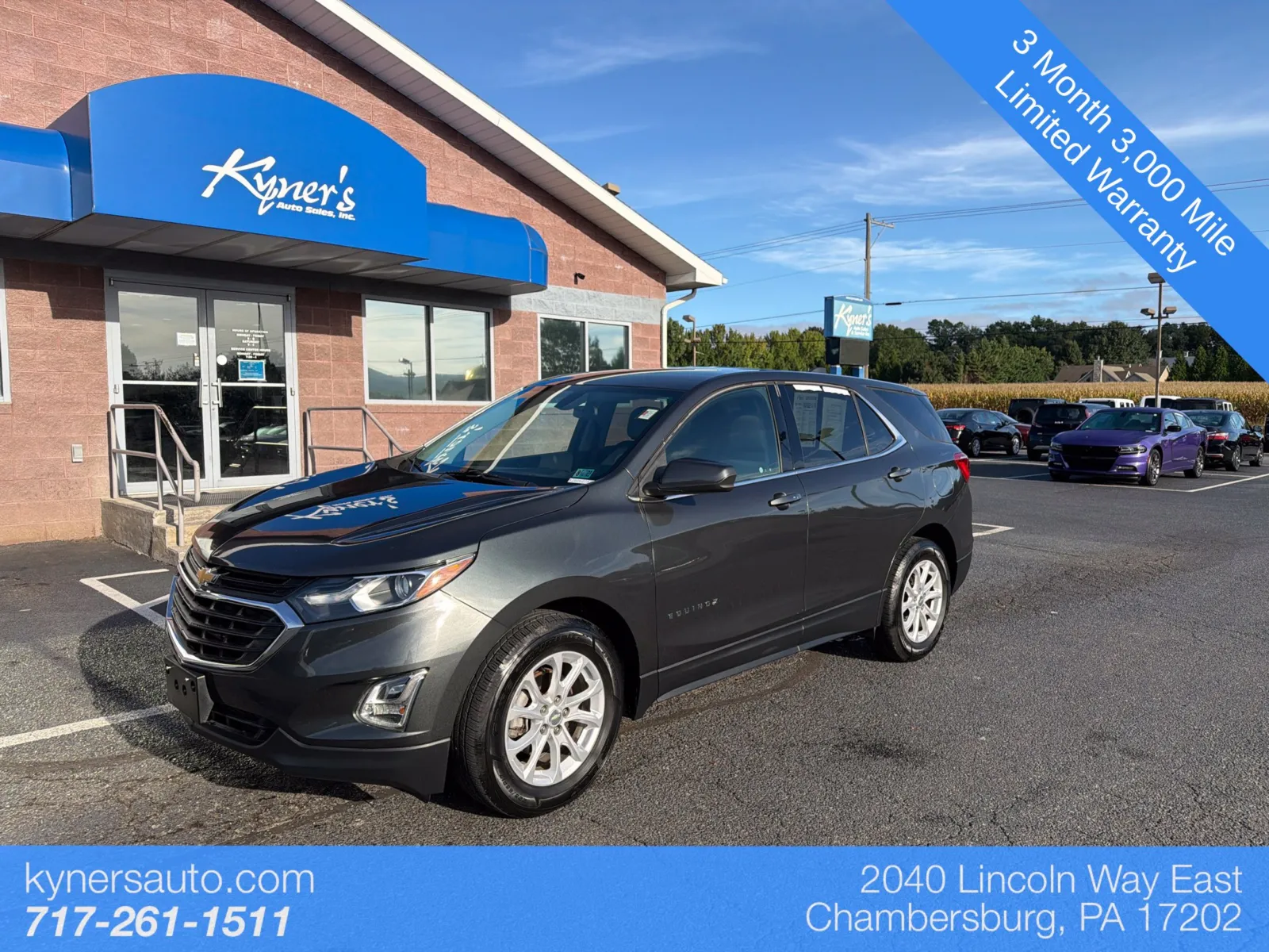 Gray 2019 Chevrolet Equinox LT for sale in Chambersburg, PA