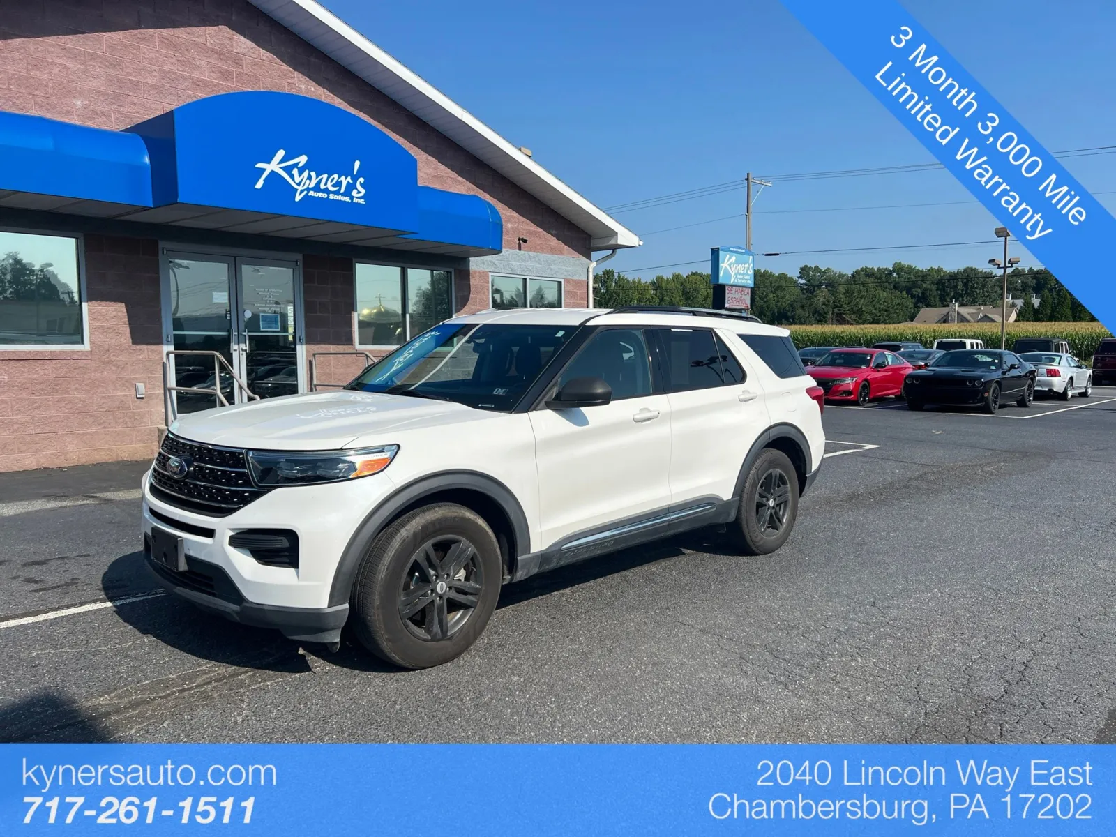 White 2021 Ford Explorer XLT for sale in Chambersburg, PA