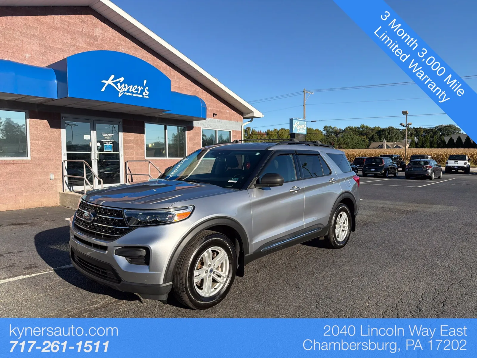 Silver 2021 Ford Explorer XLT for sale in Chambersburg, PA