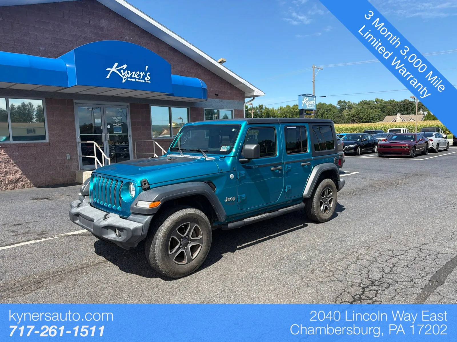 Blue 2020 Jeep Wrangler Unlimited Sport S for sale in Chambersburg, PA