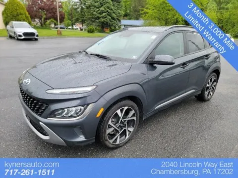 Gray 2022 Hyundai Kona Limited for sale in Chambersburg, PA