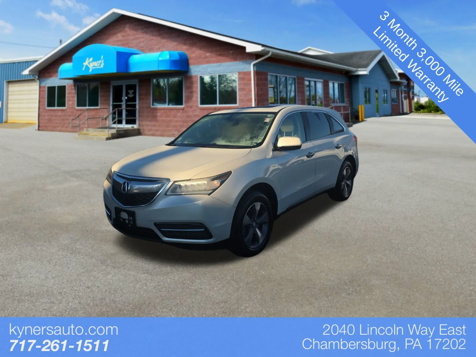 White 2014 Acura MDX 3.5L for sale in Chambersburg, PA