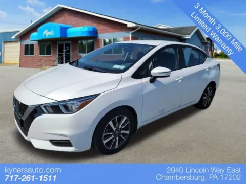 White 2021 Nissan Versa 1.6 SV for sale in Chambersburg, PA