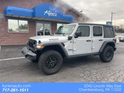 Silver 2024 Jeep Wrangler Willys 4xe for sale in Chambersburg, PA