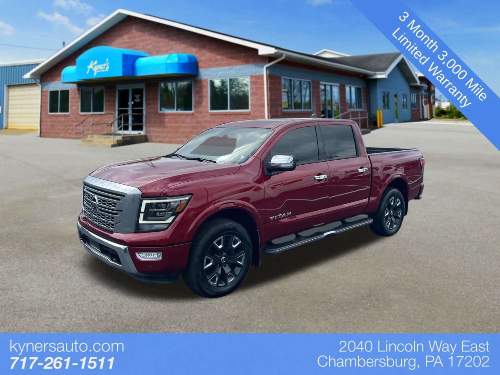 Red 2022 Nissan Titan Platinum Reserve for sale in Chambersburg, PA