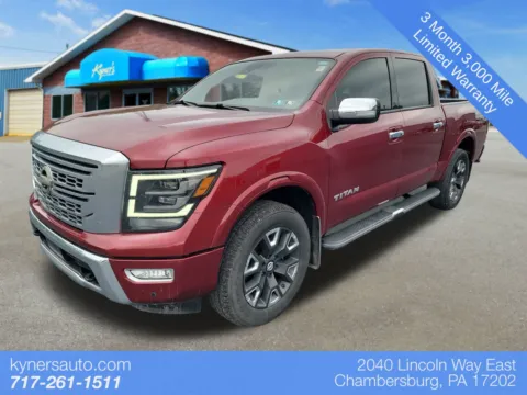 Red 2022 Nissan Titan Platinum Reserve for sale in Chambersburg, PA