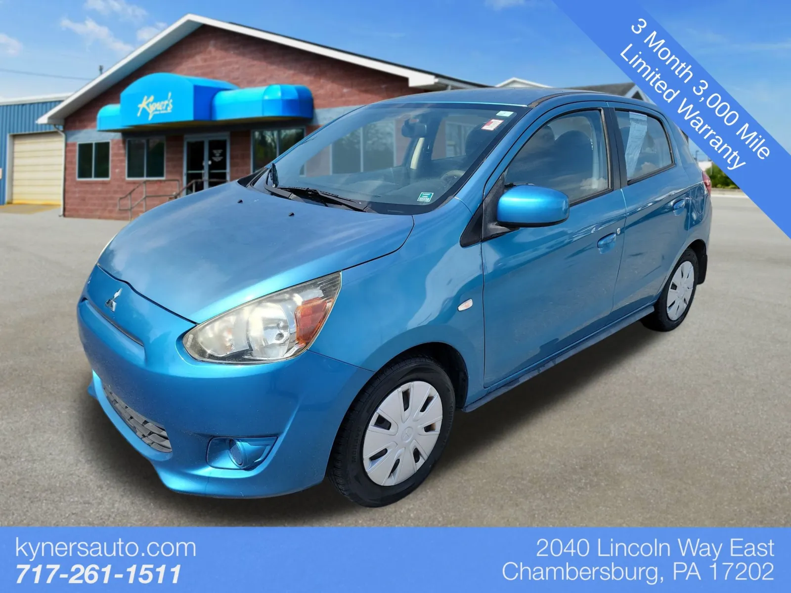 Blue 2015 Mitsubishi Mirage DE for sale in Chambersburg, PA