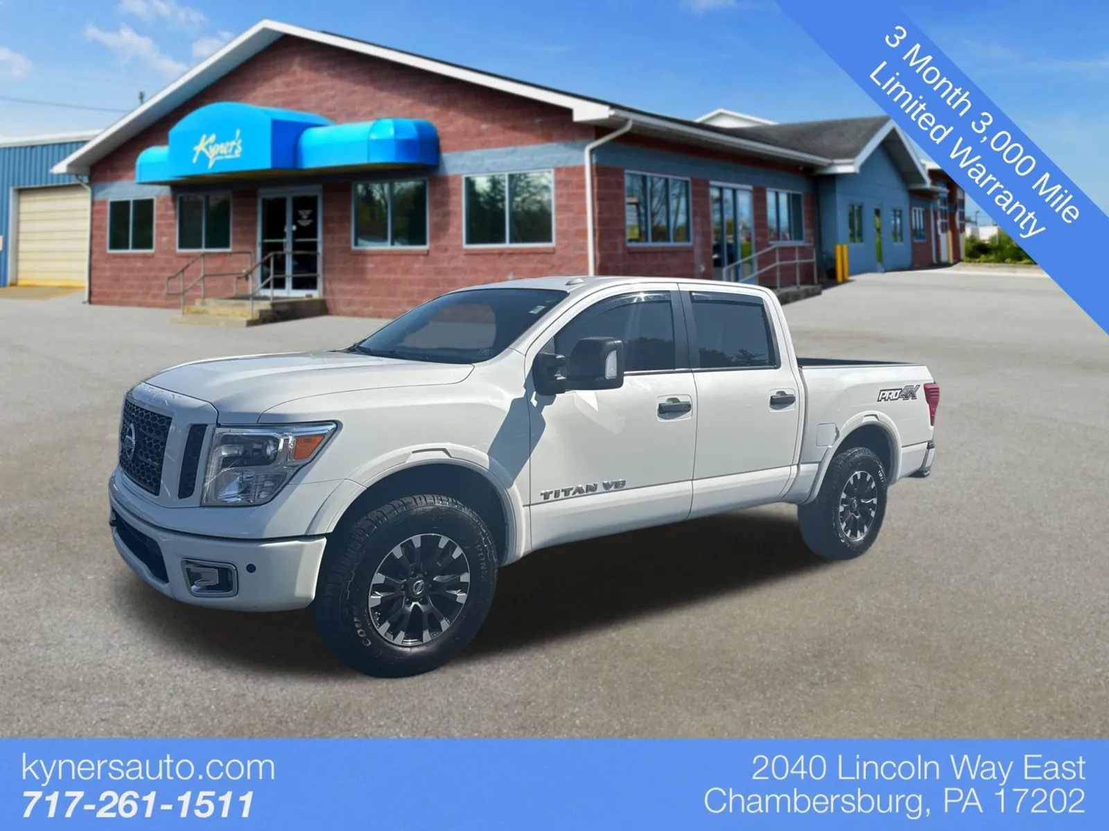 White 2019 Nissan Titan PRO-4X for sale in Chambersburg, PA