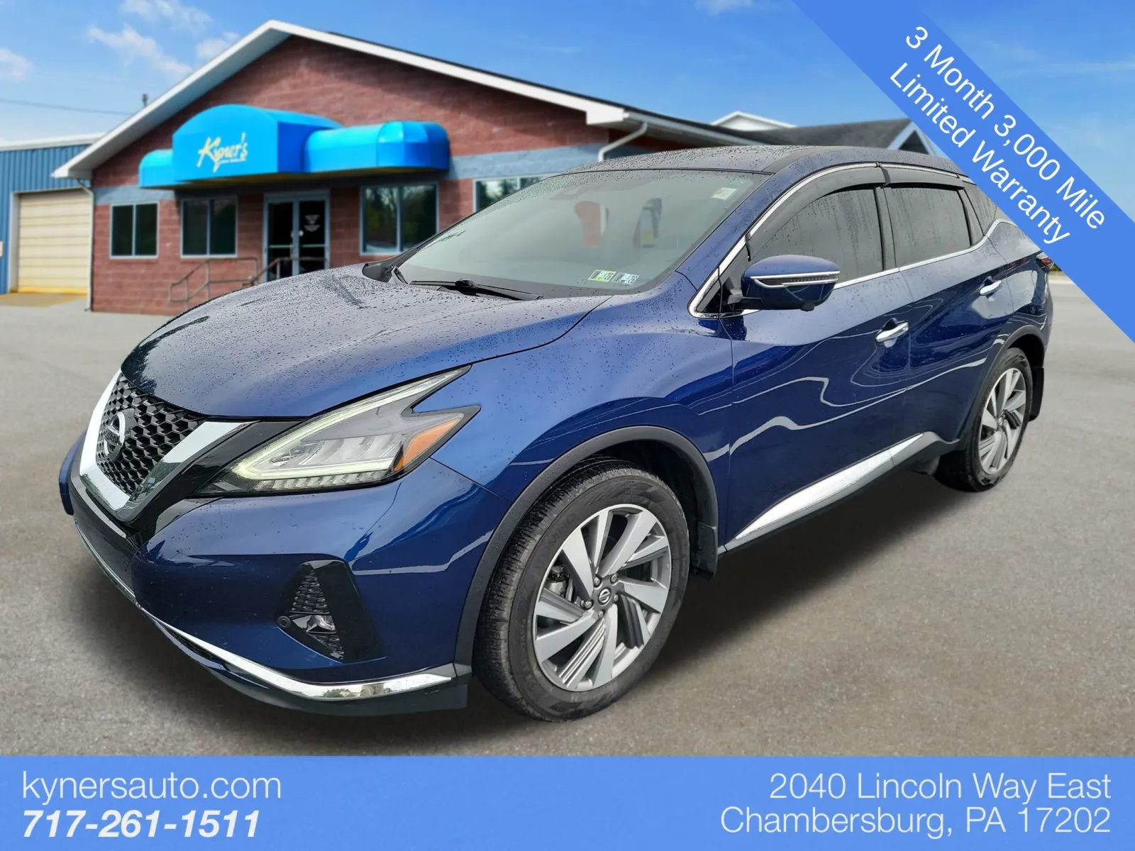 Blue 2021 Nissan Murano SL for sale in Chambersburg, PA