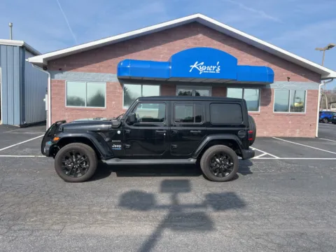 Photos of 2022 Jeep Wrangler Unlimited Sahara 4xe for sale in Chambersburg, PA at Kyner's Auto Sales, Inc.