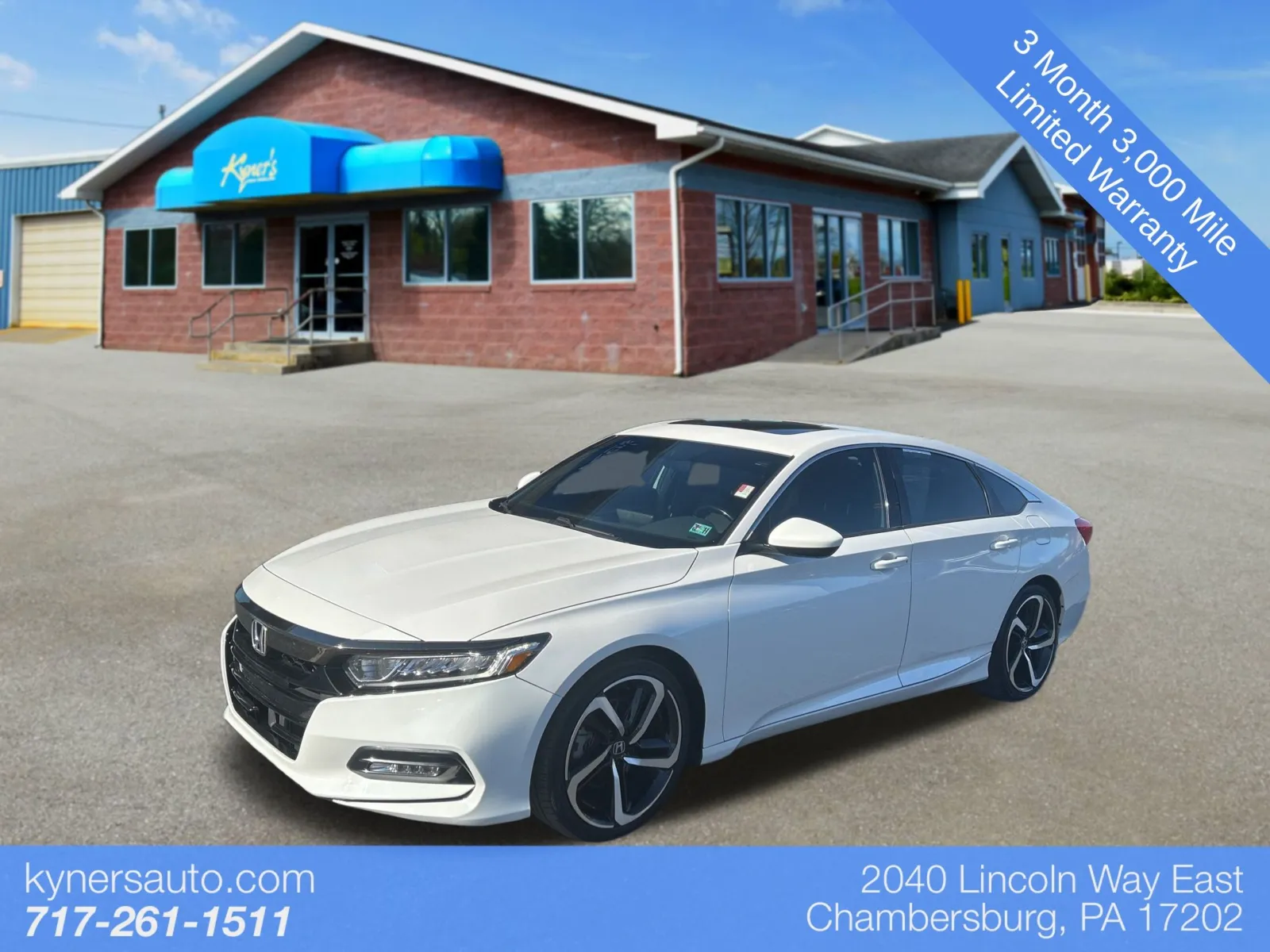 White 2020 Honda Accord Sport 2.0T for sale in Chambersburg, PA