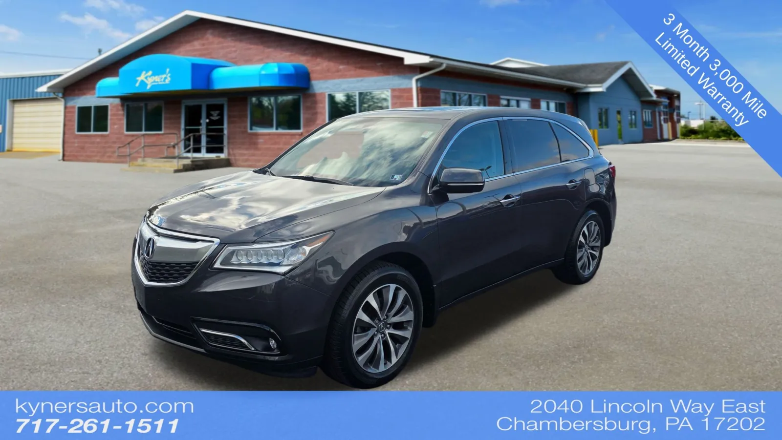 Gray 2016 Acura MDX 3.5L for sale in Chambersburg, PA