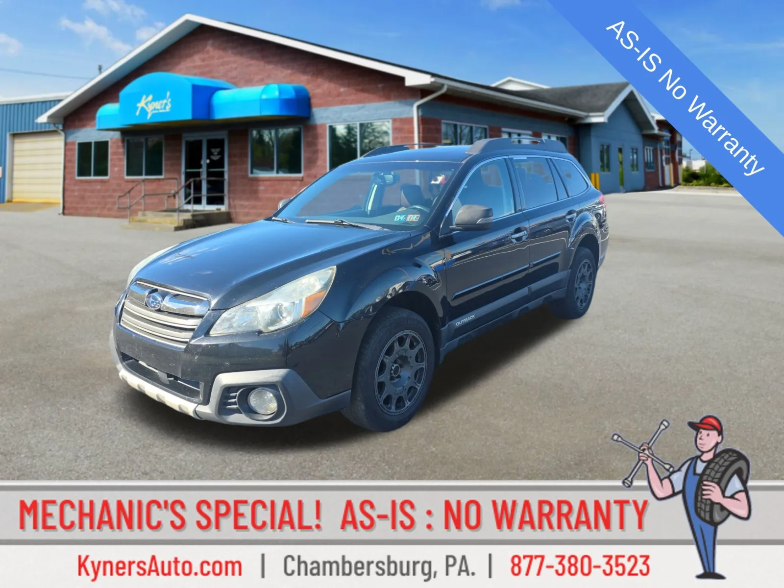 Black 2013 Subaru Outback 2.5i for sale in Chambersburg, PA