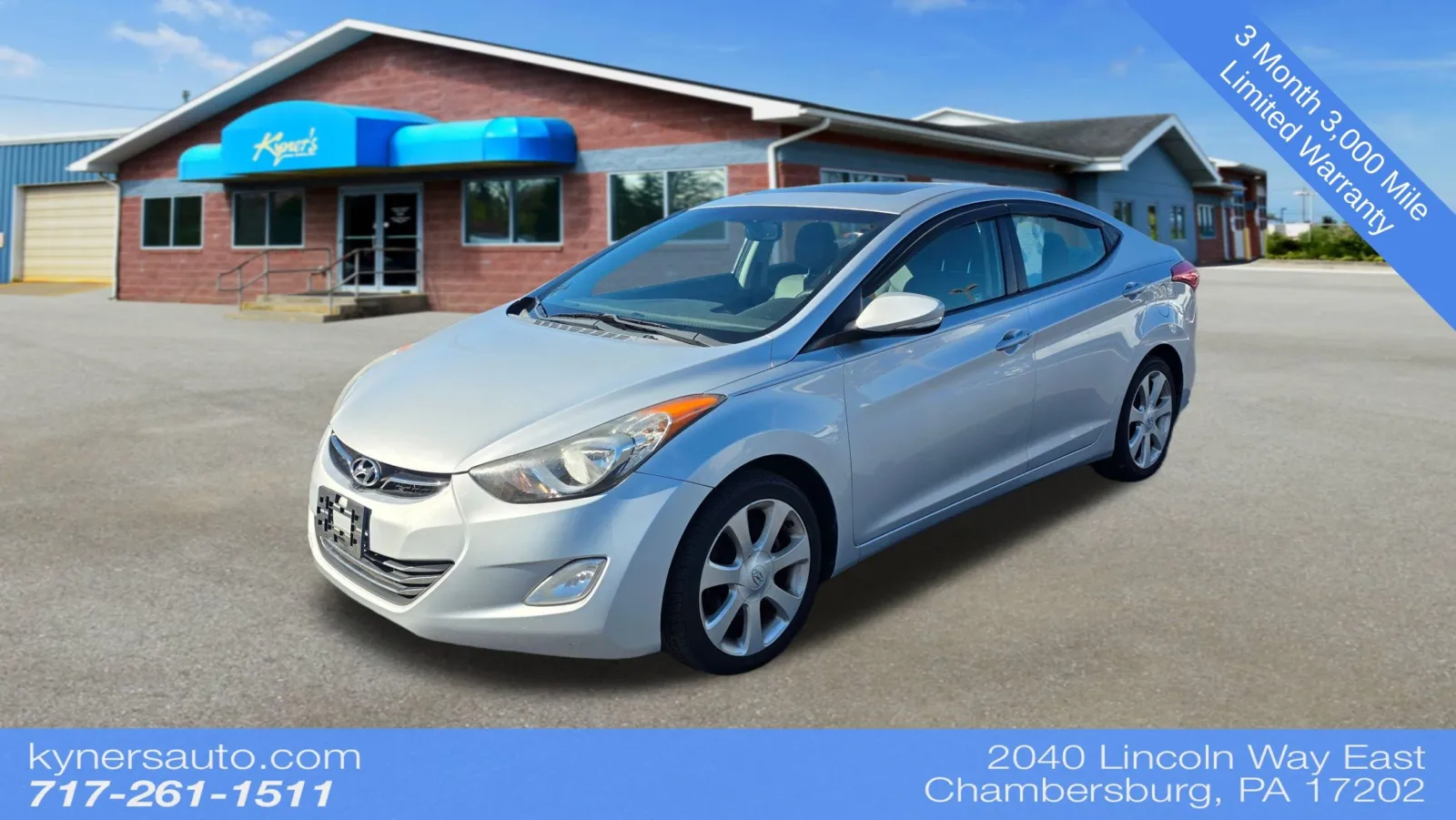 Silver 2012 Hyundai Elantra Limited for sale in Chambersburg, PA