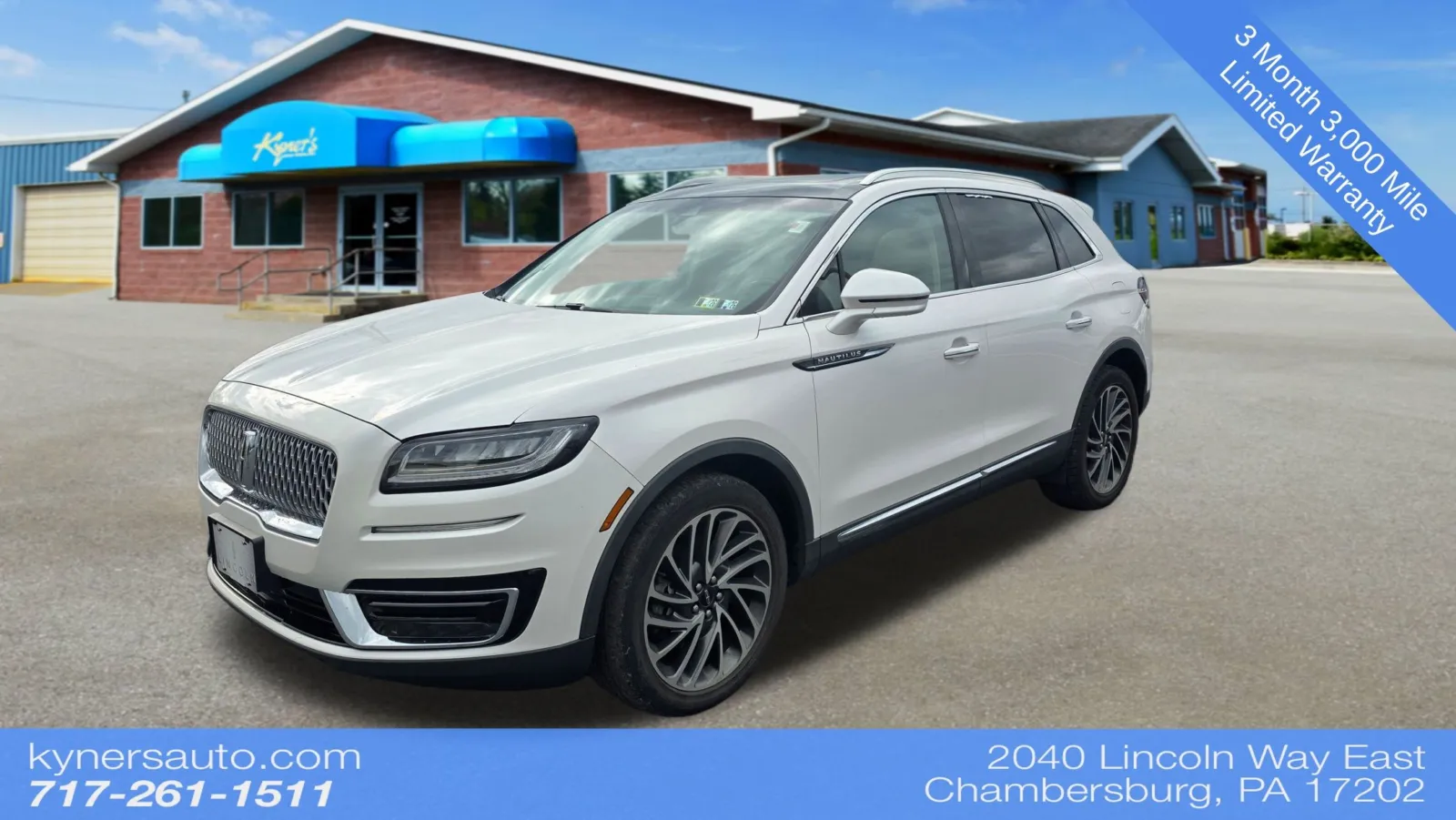 White 2019 Lincoln Nautilus Reserve for sale in Chambersburg, PA