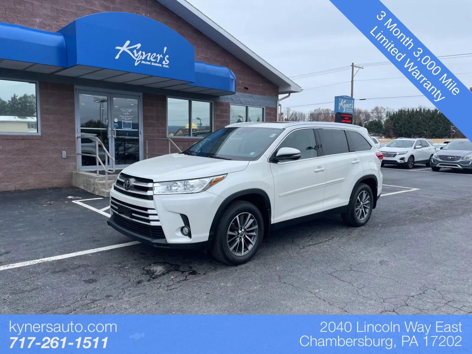 2019 Toyota Highlander XLE for sale in Chambersburg, PA