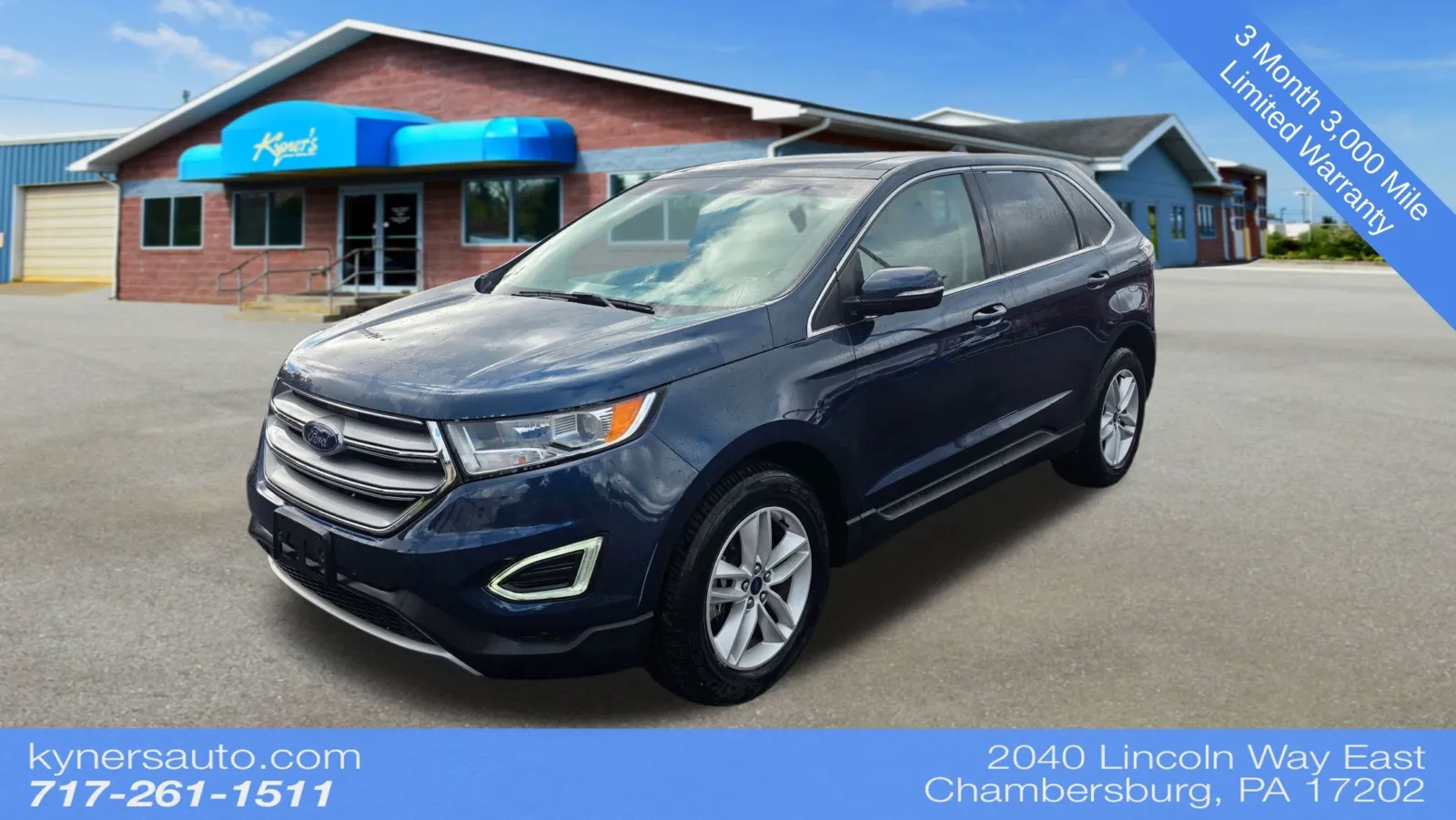 Blue 2017 Ford Edge SEL for sale in Chambersburg, PA