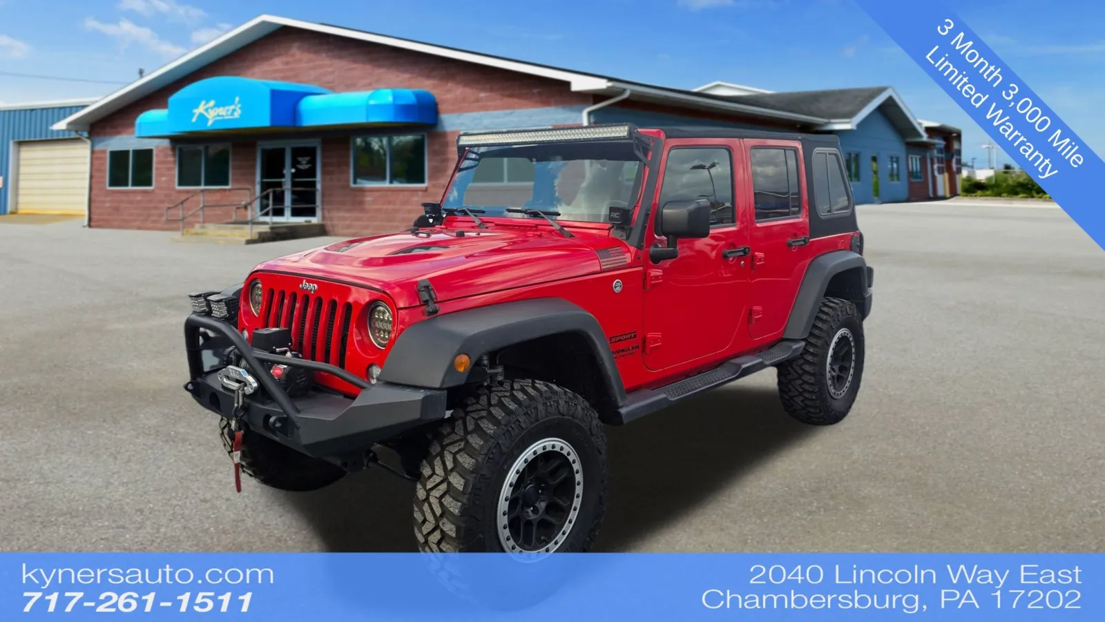 Red 2017 Jeep Wrangler Unlimited Sport for sale in Chambersburg, PA