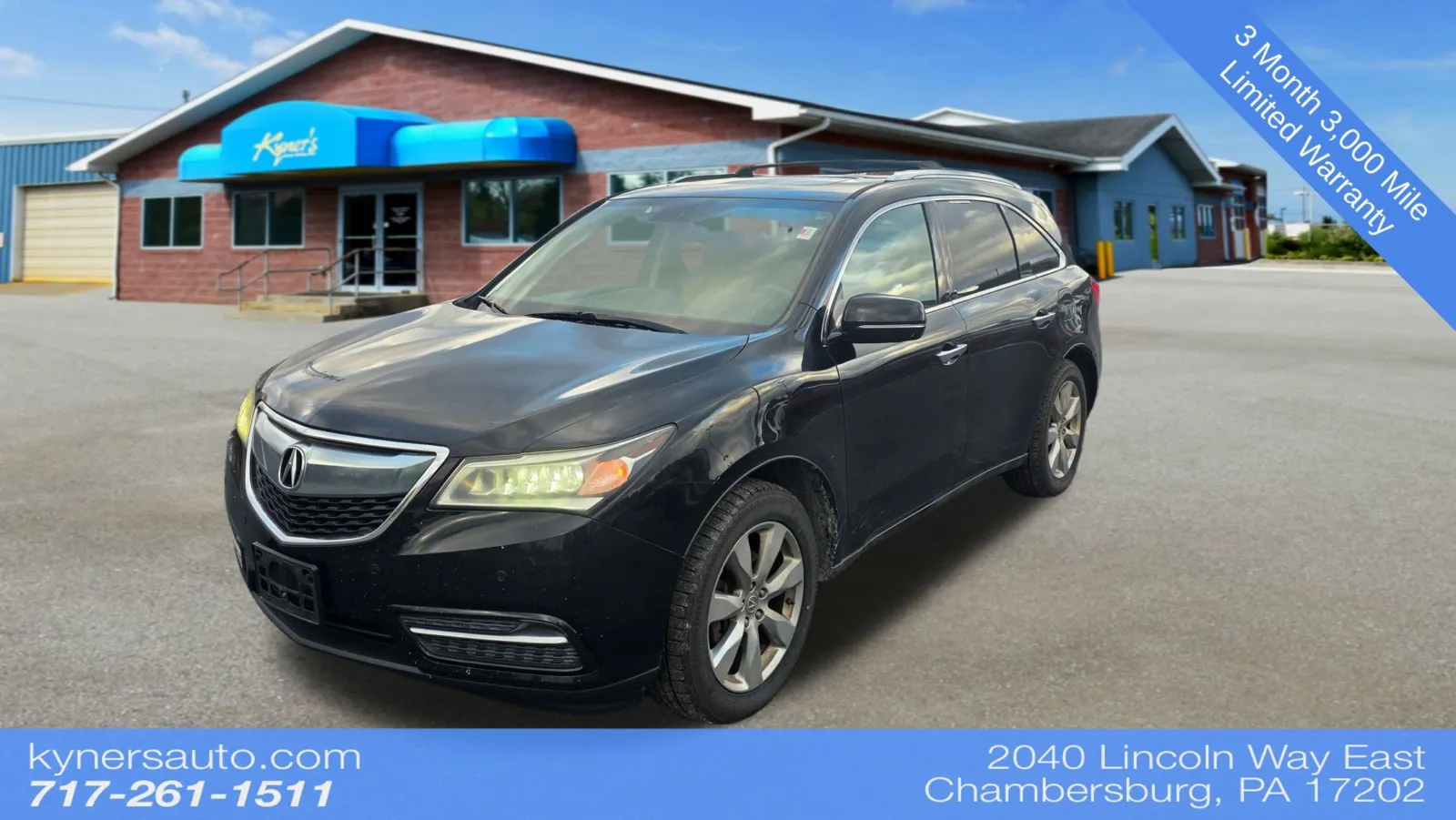 Black 2014 Acura MDX 3.5L Advance Pkg w/Entertainment Pkg for sale in Chambersburg, PA