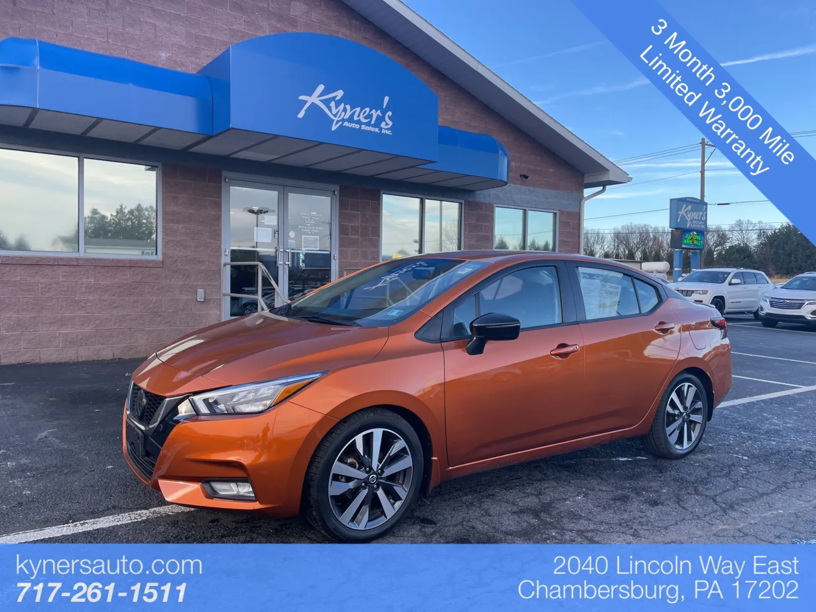 Orange 2021 Nissan Versa 1.6 SR for sale in Chambersburg, PA