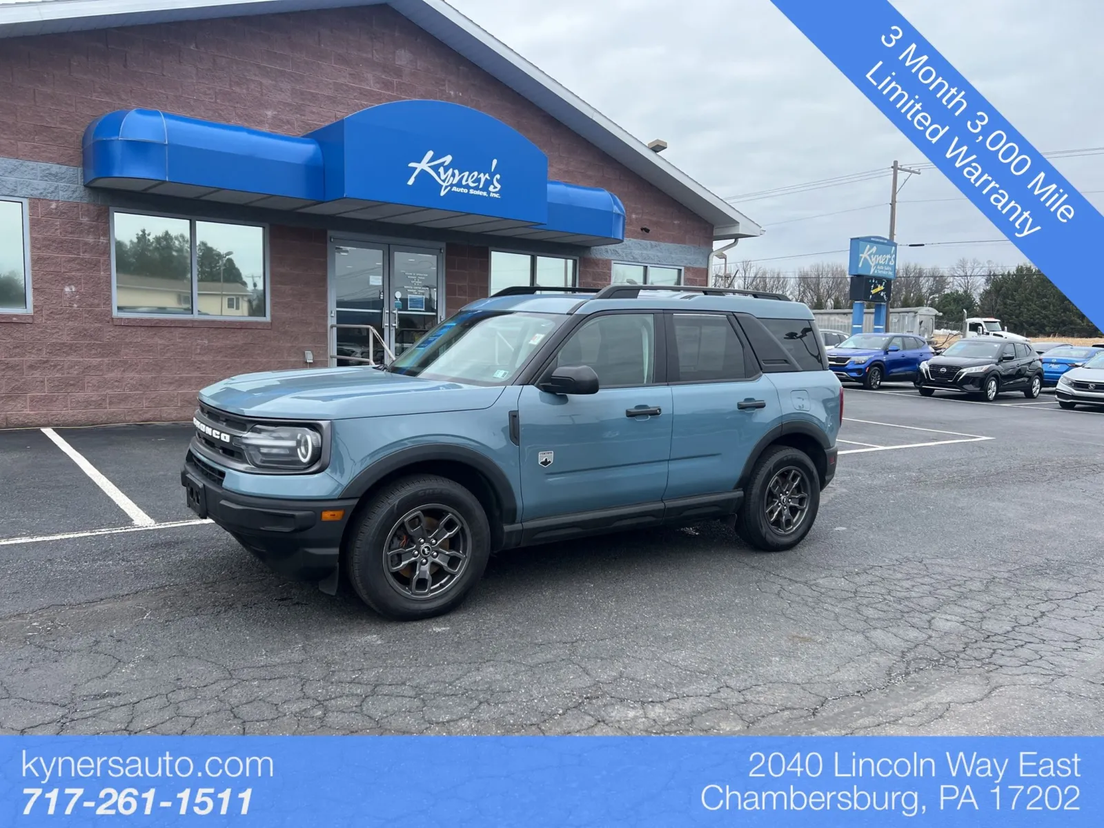 Blue 2022 Ford Bronco Sport Big Bend for sale in Chambersburg, PA