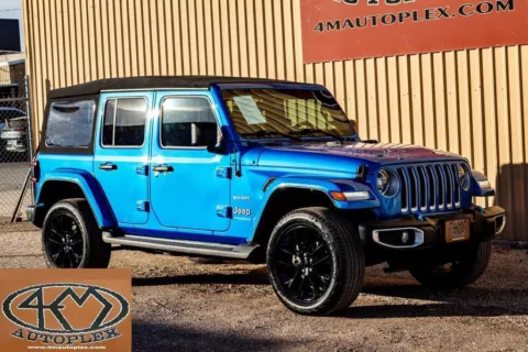 Blue 2022 Jeep Wrangler Unlimited Sahara 4xe for sale in Abilene, TX