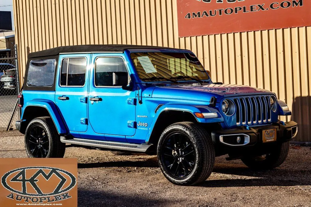 Blue 2022 Jeep Wrangler Unlimited Sahara 4xe for sale in Abilene, TX