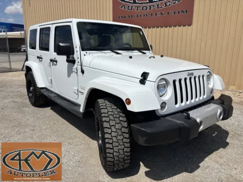 White 2015 Jeep Wrangler Unlimited Sahara for sale in Abilene, TX