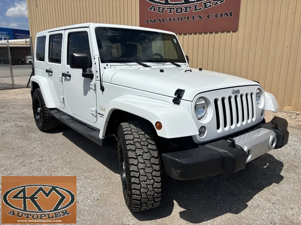White 2015 Jeep Wrangler Unlimited Sahara for sale in Abilene, TX