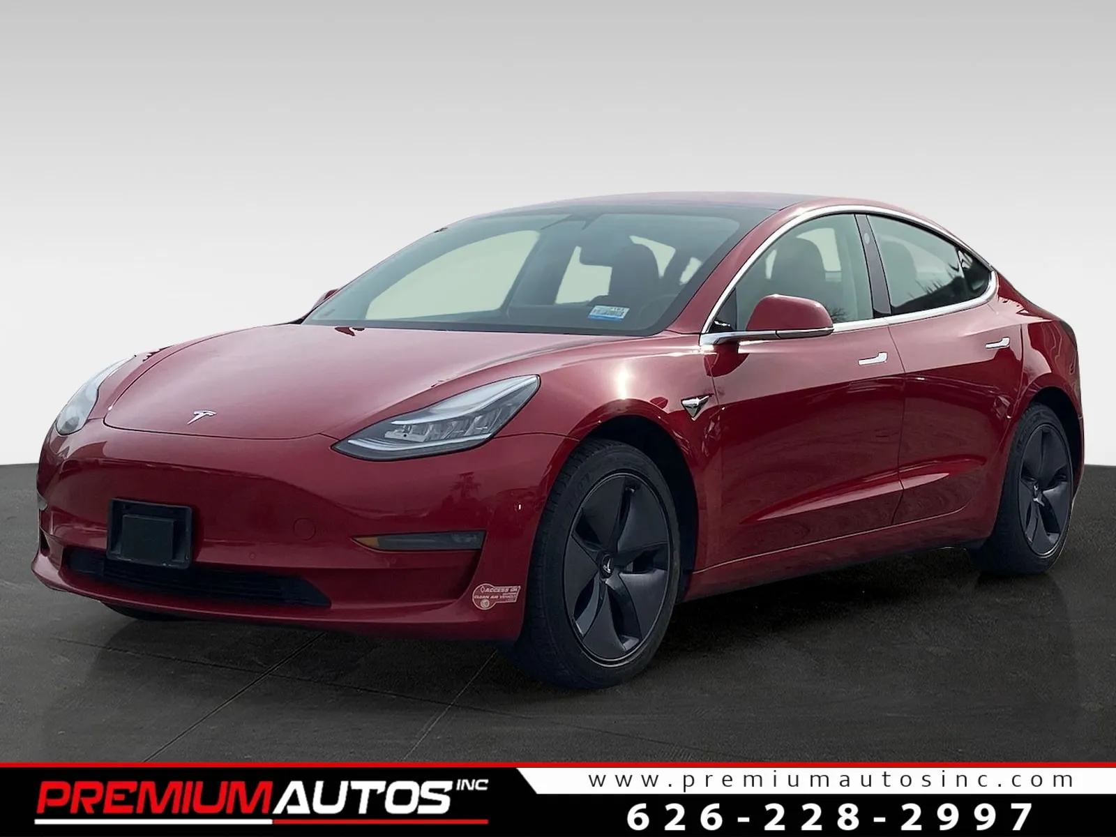 Red 2017 Tesla Model 3 Long Range for sale in South El Monte, CA