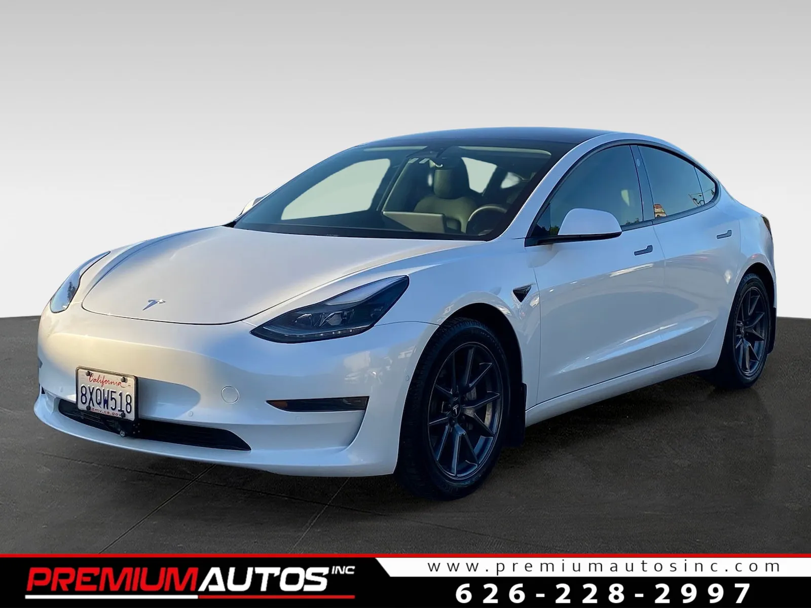 White 2021 Tesla Model 3 Standard Range Plus for sale in South El Monte, CA