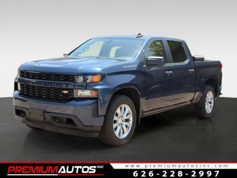 Blue 2021 Chevrolet Silverado 1500 Custom for sale in South El Monte, CA