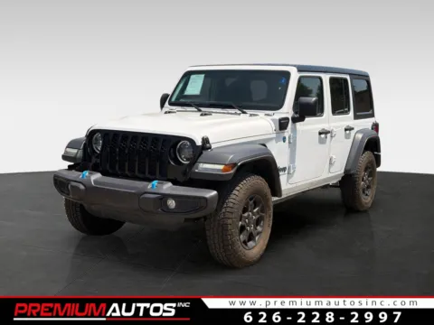 White 2023 Jeep Wrangler Willys 4XE for sale in South El Monte, CA