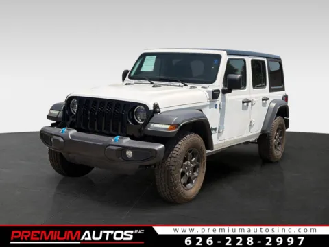White 2023 Jeep Wrangler Willys 4XE for sale in South El Monte, CA