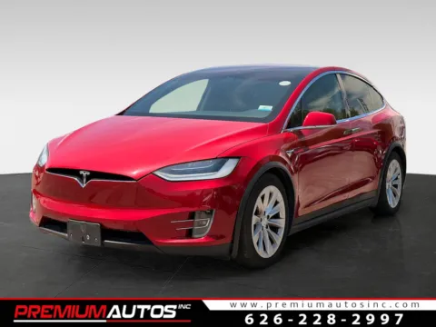 Red 2021 Tesla Model X Long Range Plus for sale in South El Monte, CA