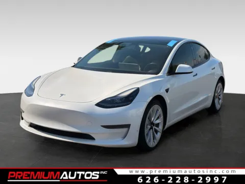 White 2021 Tesla Model 3 Standard Range Plus for sale in South El Monte, CA