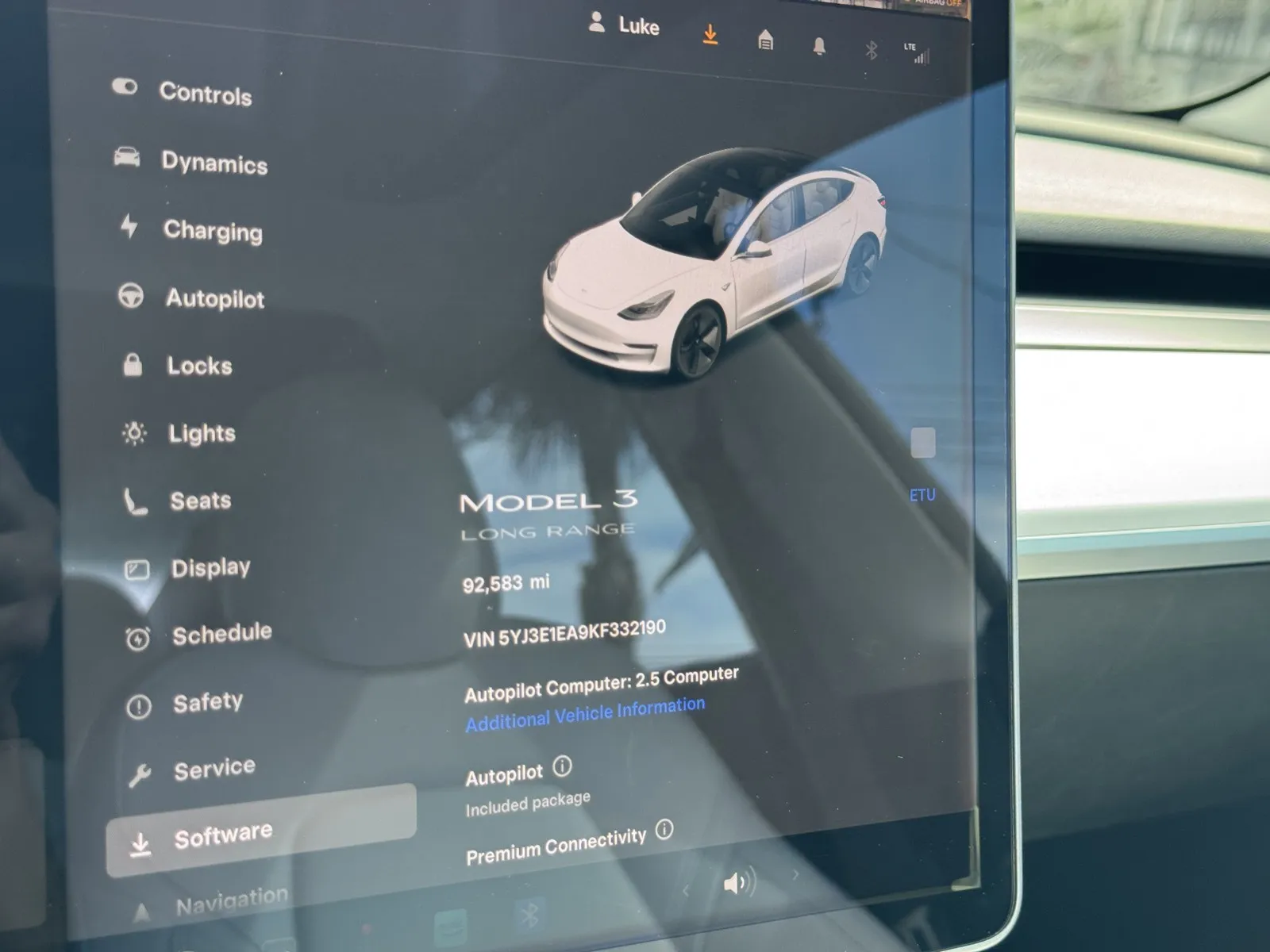 Another view of 2019 Tesla Model 3 Long Range for sale in South El Monte, CA at Premium Autos - El Monte