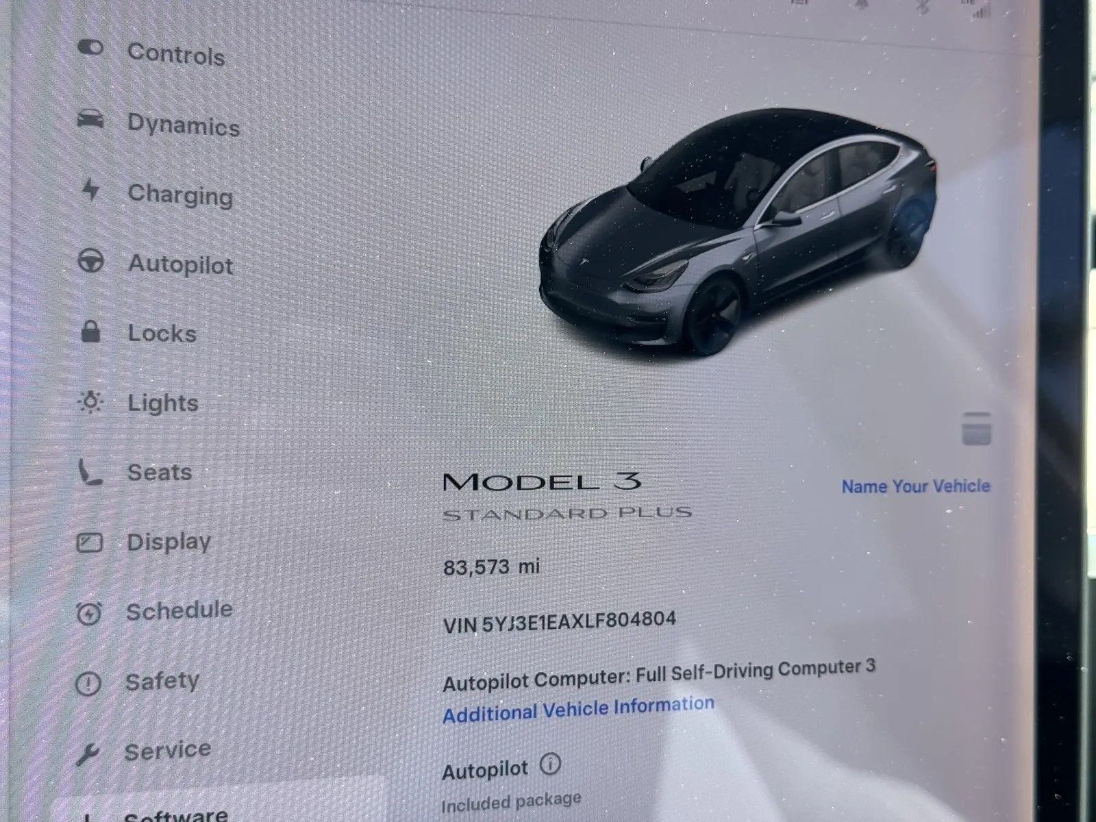 Another view of 2020 Tesla Model 3 Standard Range Plus for sale in South El Monte, CA at Premium Autos - El Monte