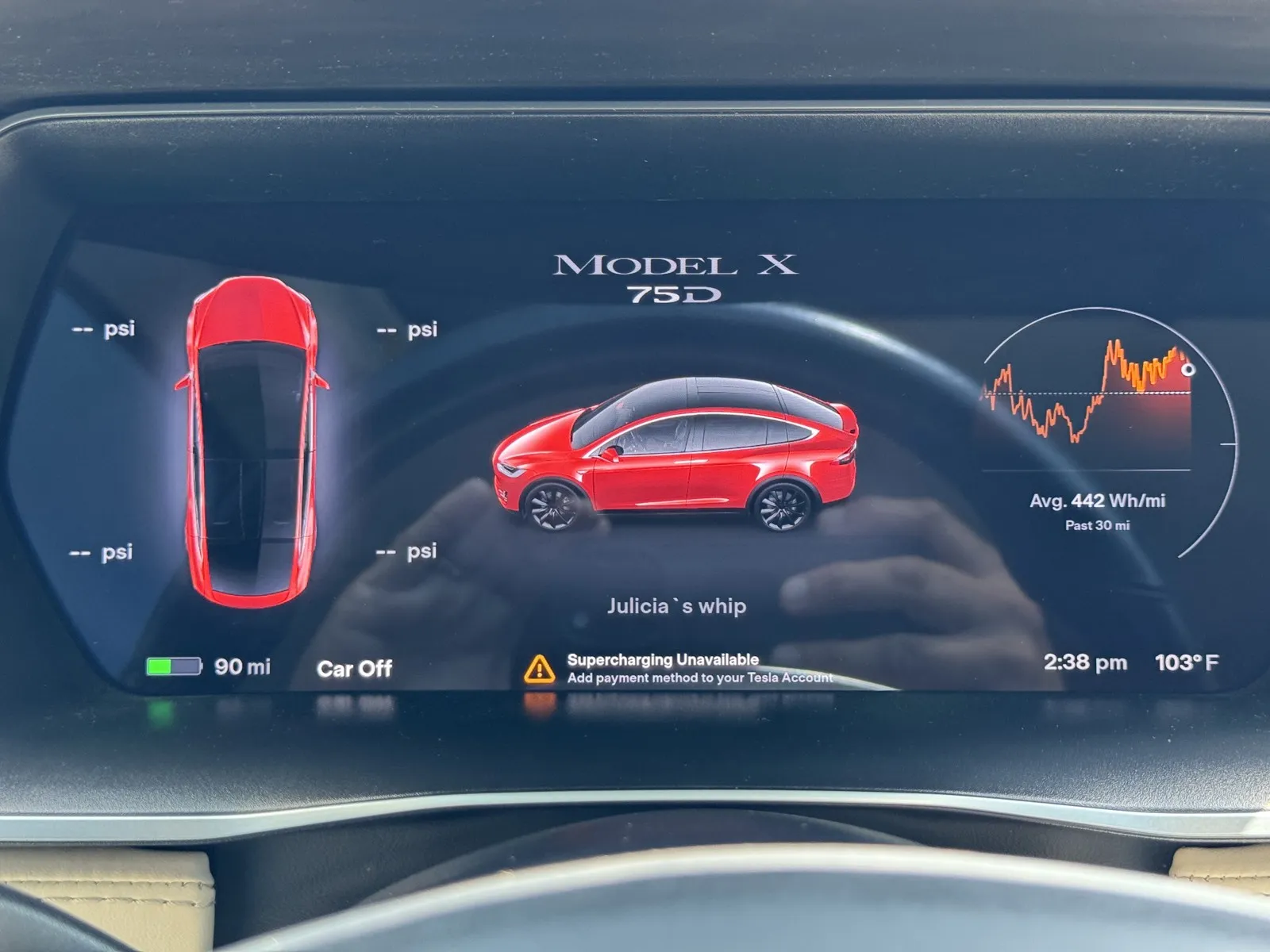 Another view of 2017 Tesla Model X 75D for sale in South El Monte, CA at Premium Autos - El Monte