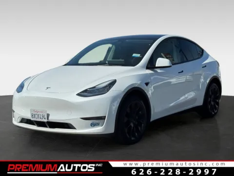 White 2021 Tesla Model Y Long Range for sale in South El Monte, CA