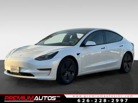 White 2021 Tesla Model 3 Standard Range Plus for sale in South El Monte, CA